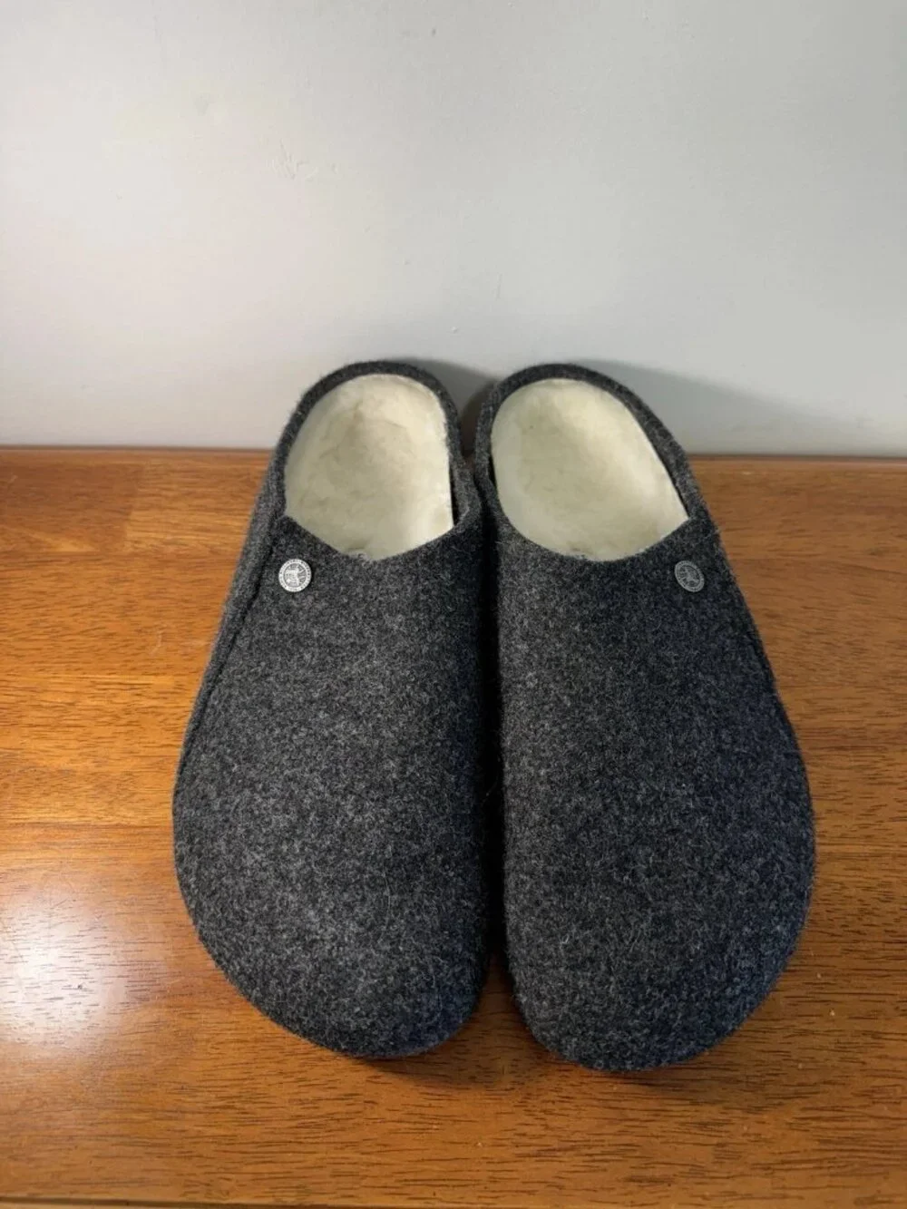 Birkenstock Zermatt Shearling Wool Felt Clogs Anthracite EU 46 Men 13